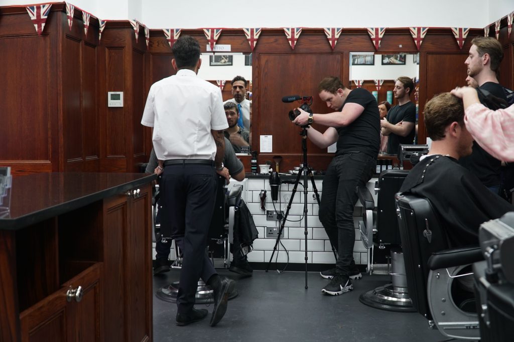 David Allen visits Pall Mall Barbers Paddington